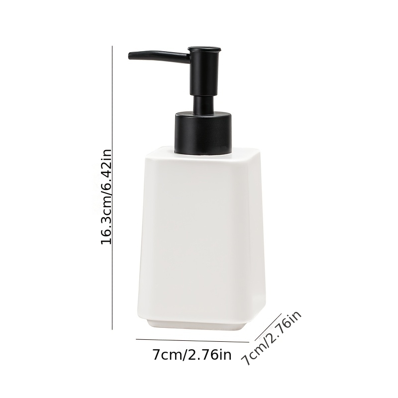 TEMU A Ceramic Hand Bottle, Simple And Versatile, Matte Black, Matte White, Can Hold 10.56 Ounces, Easy To Press, Reusable, Suitable For Bathroom