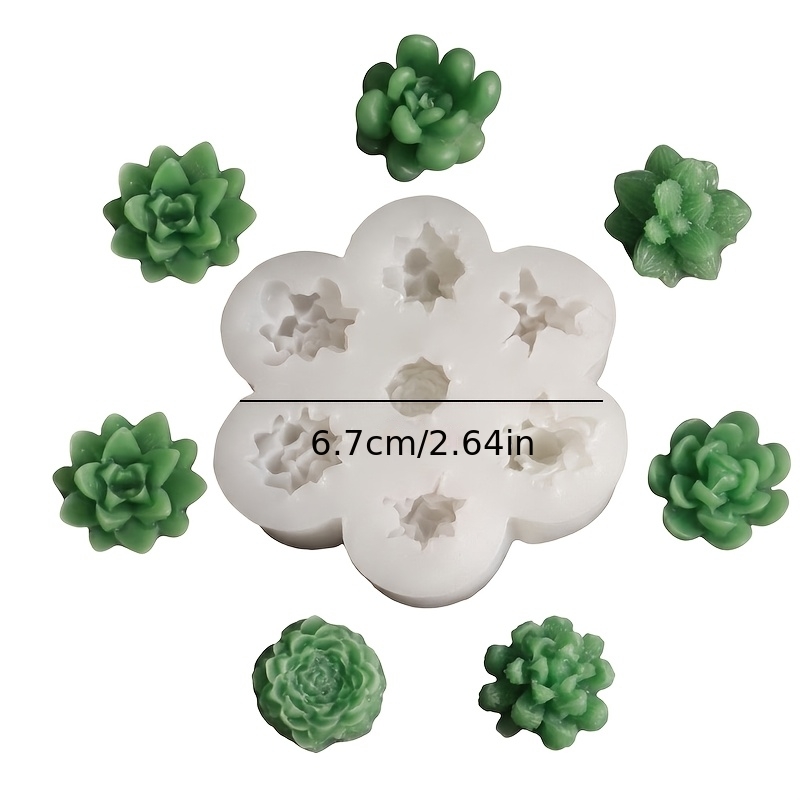 TEMU Stampo in resina - Stampo per candele profumate multi- da sette pezzi - Stampo in gesso - Decorazione per l' da tavolo per la casa - Festival -