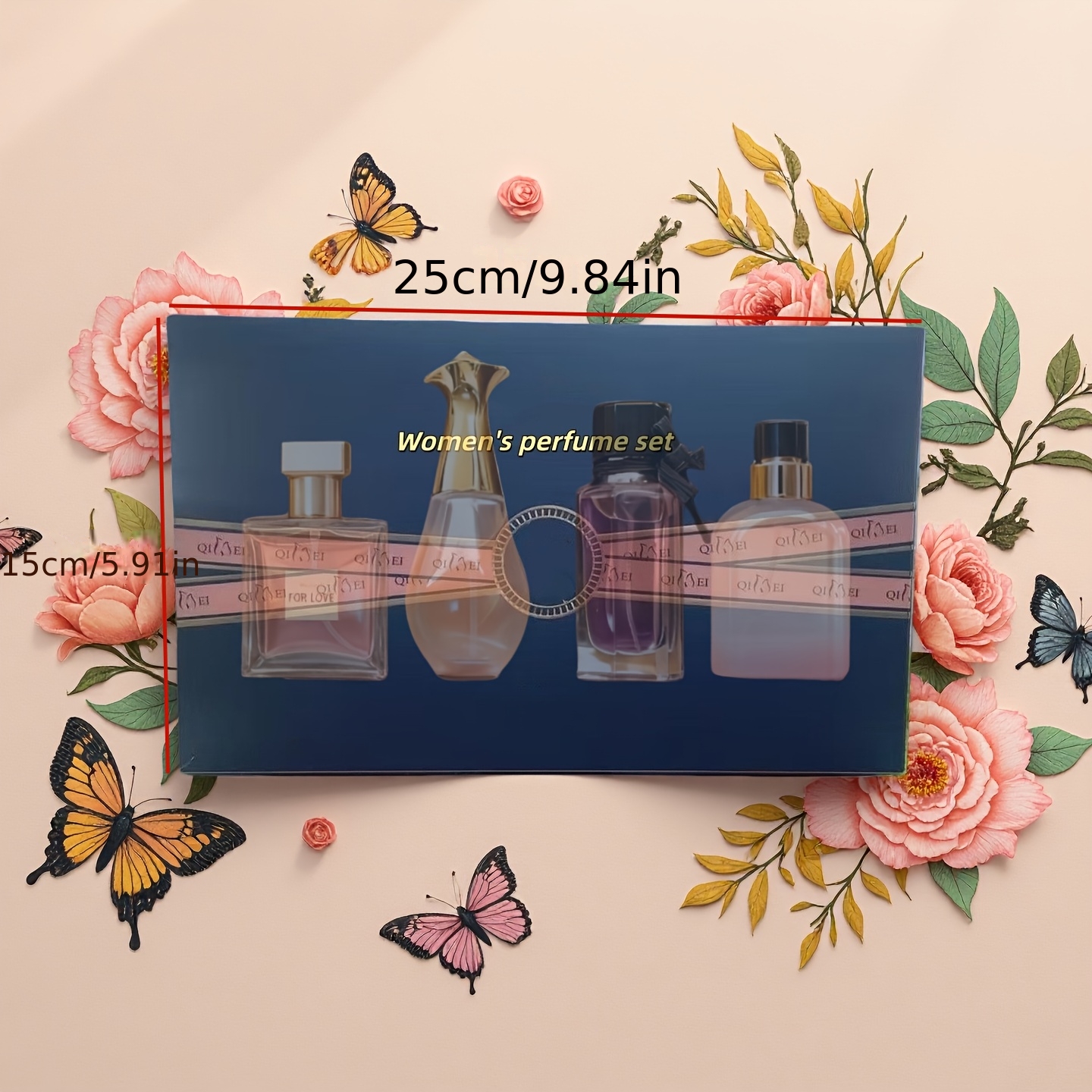 TEMU Set Of 4 Women's Perfumes With Gift Box, Offering A Elegant . Ideal For Genders. Compact Size For Travel. Perfect As A Present For Mother's Day,