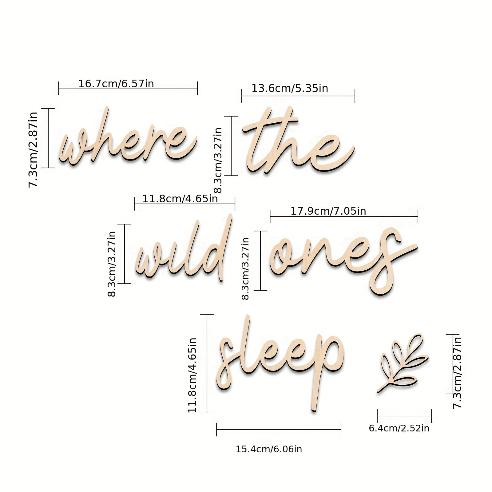 Image of Where Sleep Wooden Sign - Leaf Pattern For Kids Bedroom Wall Decorations,forest Themed Room Decorations,wooden Sign Wall Art Photo Props,where 1 Home Decoration(0.4cm Thickness Wooden)