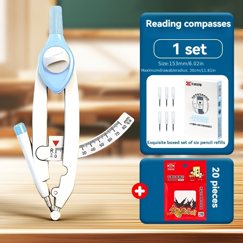 Professional Drawing Tool, Ruler and Compass Set