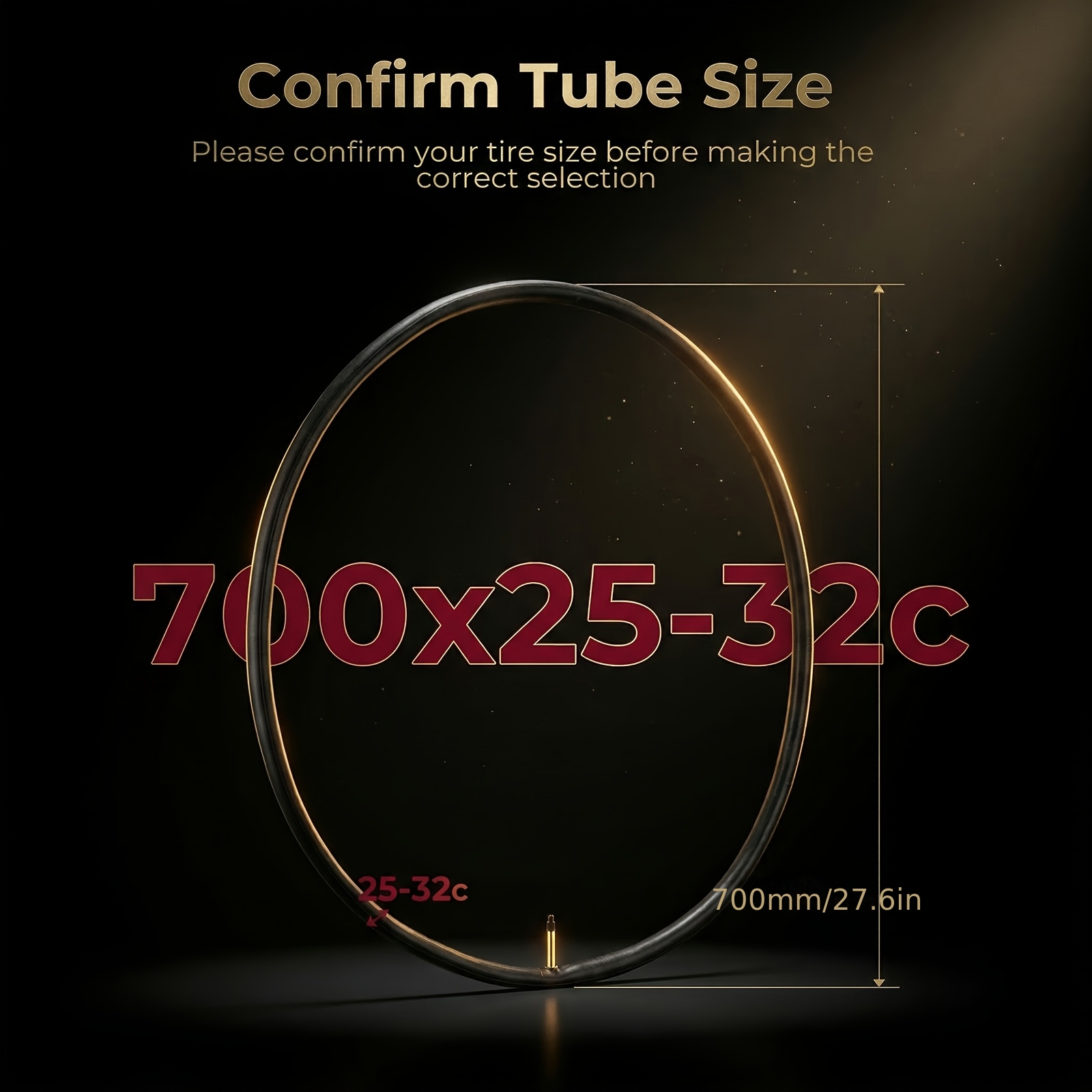 TEMU 2 Pack 700x25c/32c Bike Tubes 25/32-622 Fv48mm Valve, 700c Bicycle Inner Tubes Compatible 700 X 25c 700x26c 700x28c 700x30c 700x32c Road Gravel
