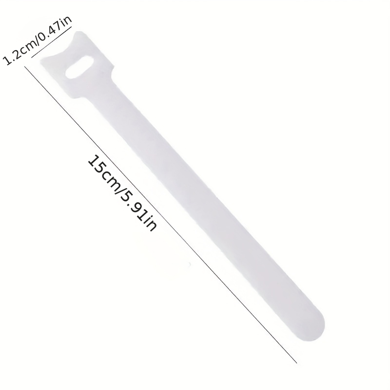 TEMU 10-pack Hook And Loop Cable Ties, Durable Nylon Self-adhesive Straps For Organizing Data Cables, Headphone Wires, And Office Supplies, Reusable