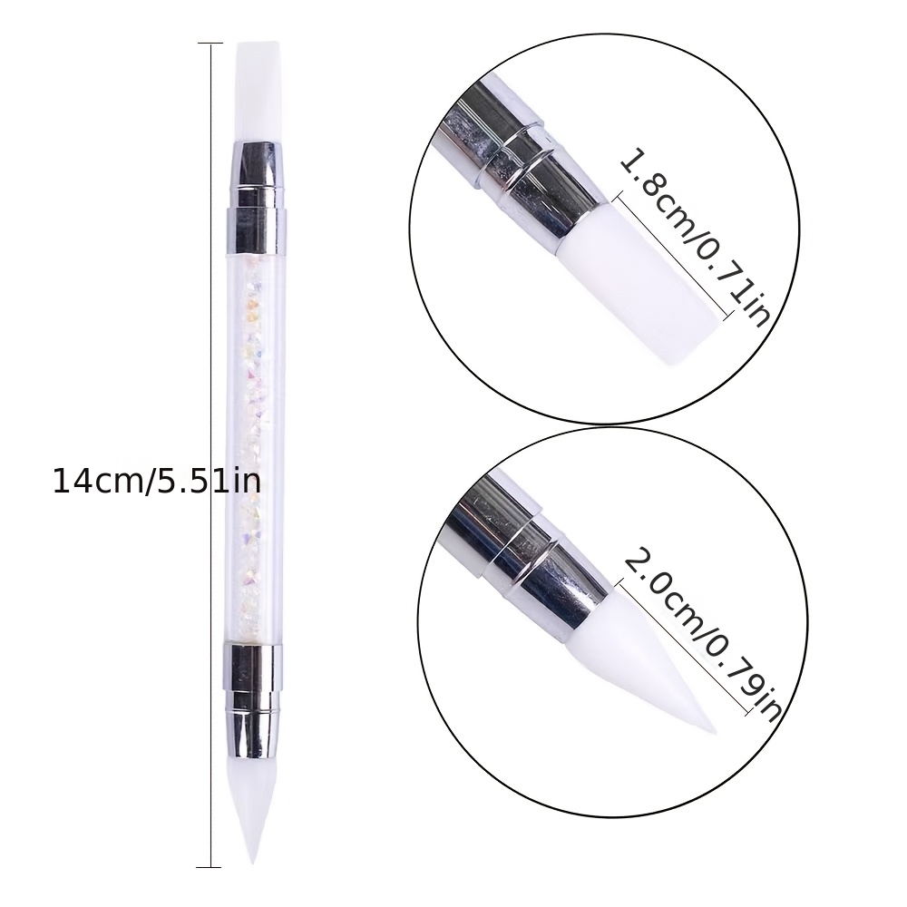 2 Nail Art Brushes for 3D Carving & Glitter Painting