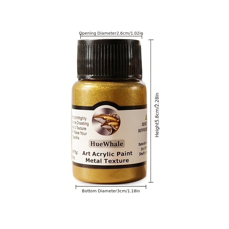 30Ml Metal Acrylic Paint Set - Retro Style