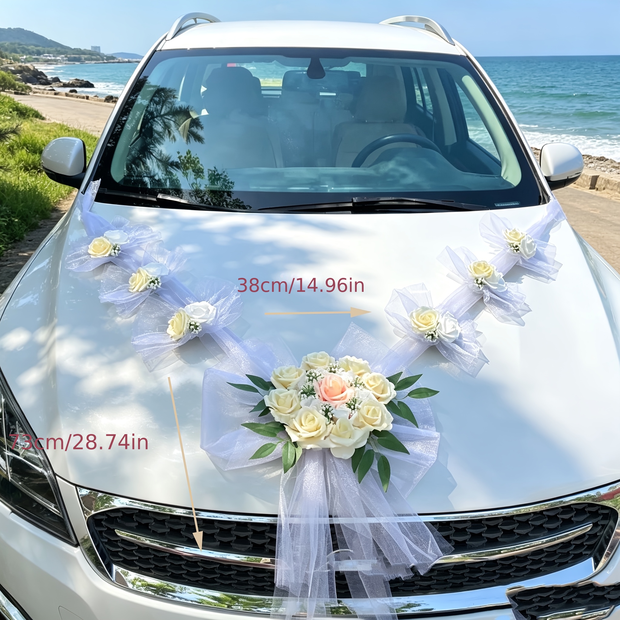 2026 New Style Full Set of Main Wedding Car Headpiece Decorations