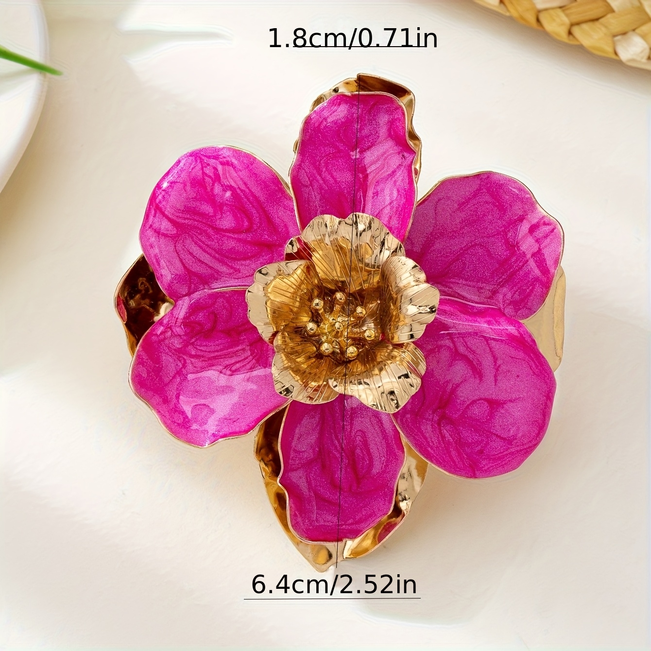 Geometric Minimalist Oil Drop Flower Ring for Women