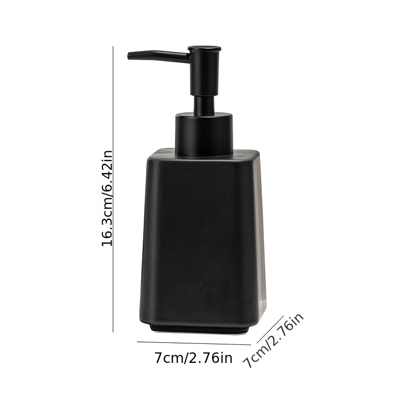 TEMU A Ceramic Hand Bottle, Simple And Versatile, Matte Black, Matte White, Can Hold 10.56 Ounces, Easy To Press, Reusable, Suitable For Bathroom