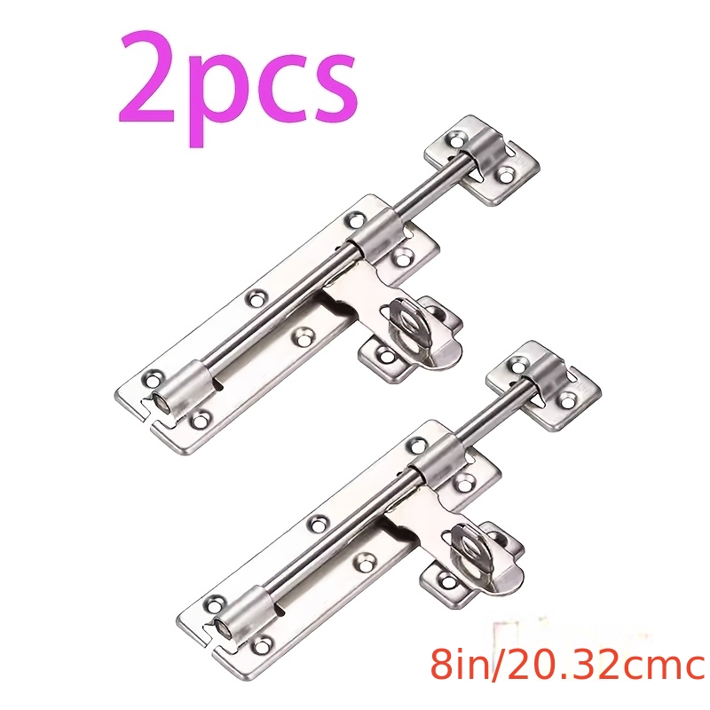 2 Pack Stainless Steel Sliding Bolt Latch Lock