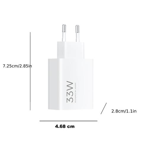 chargeur combo xiaomi 33w (type-a), blanc, charge rapide 33w, port type-a, , compatibilité pour chargeur de appareils populaires smartphones, , protection multiple, multiples certifications