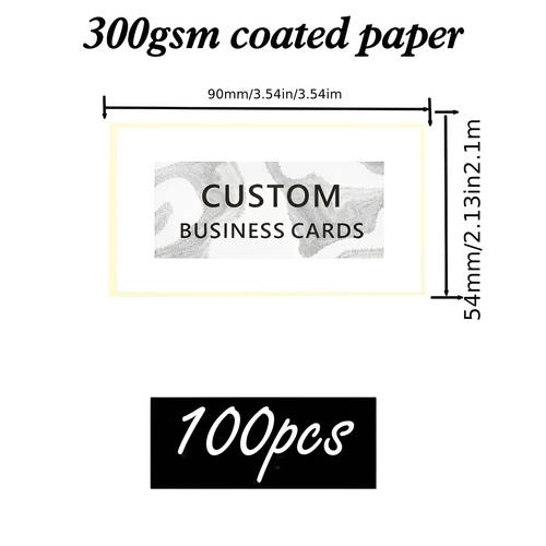 100pcs 200pcs 500pcs business cards thank you cards suitable for online retail customer support weddings birthdays double sided hd printing name contact cards for gifts promotional materials