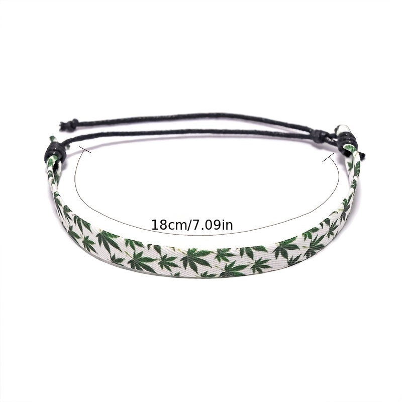 Trendy Fabric Printed Hemp Braid Bracelet for Women