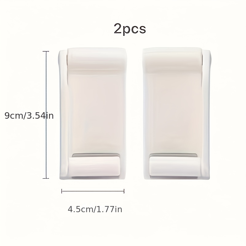 2pcs, Kitchen Magnetic Paper Towel Holder, Plastic Wrap Hanging Rack, Storage Rack, Hole-free Storage Rack, Suitable For Refrigerator, Microwave Oven And Washing Machine