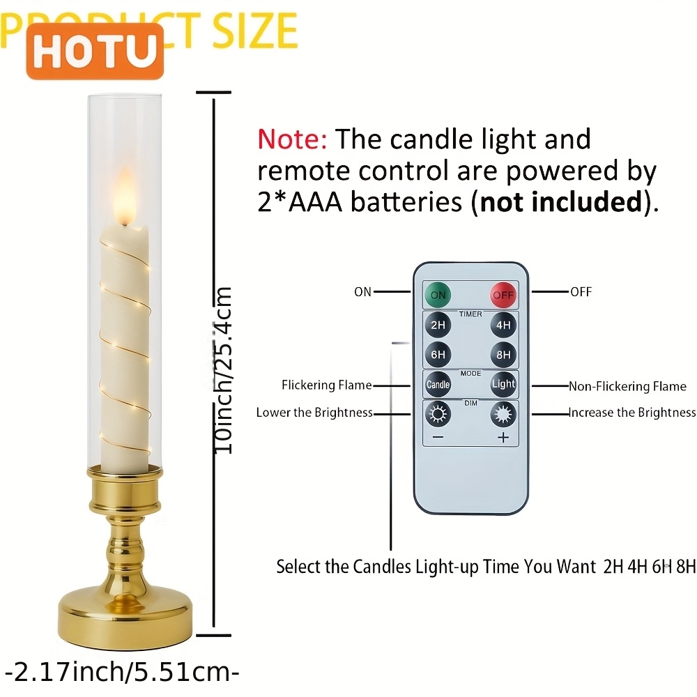 4 stuks Vlamloze Kaarsen met Afstandsbediening