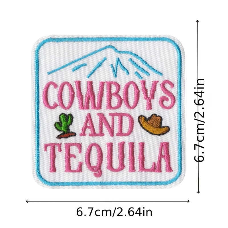 pièce auto tequila patch western cowboy - Temu France