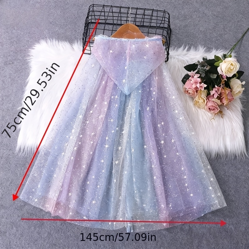 TEMU 1pc Halloween Nouveau Châle Cape Costume de Performance Tenue de Fête d'Anniversaire Cape Cadeau Vêtement Accessoire