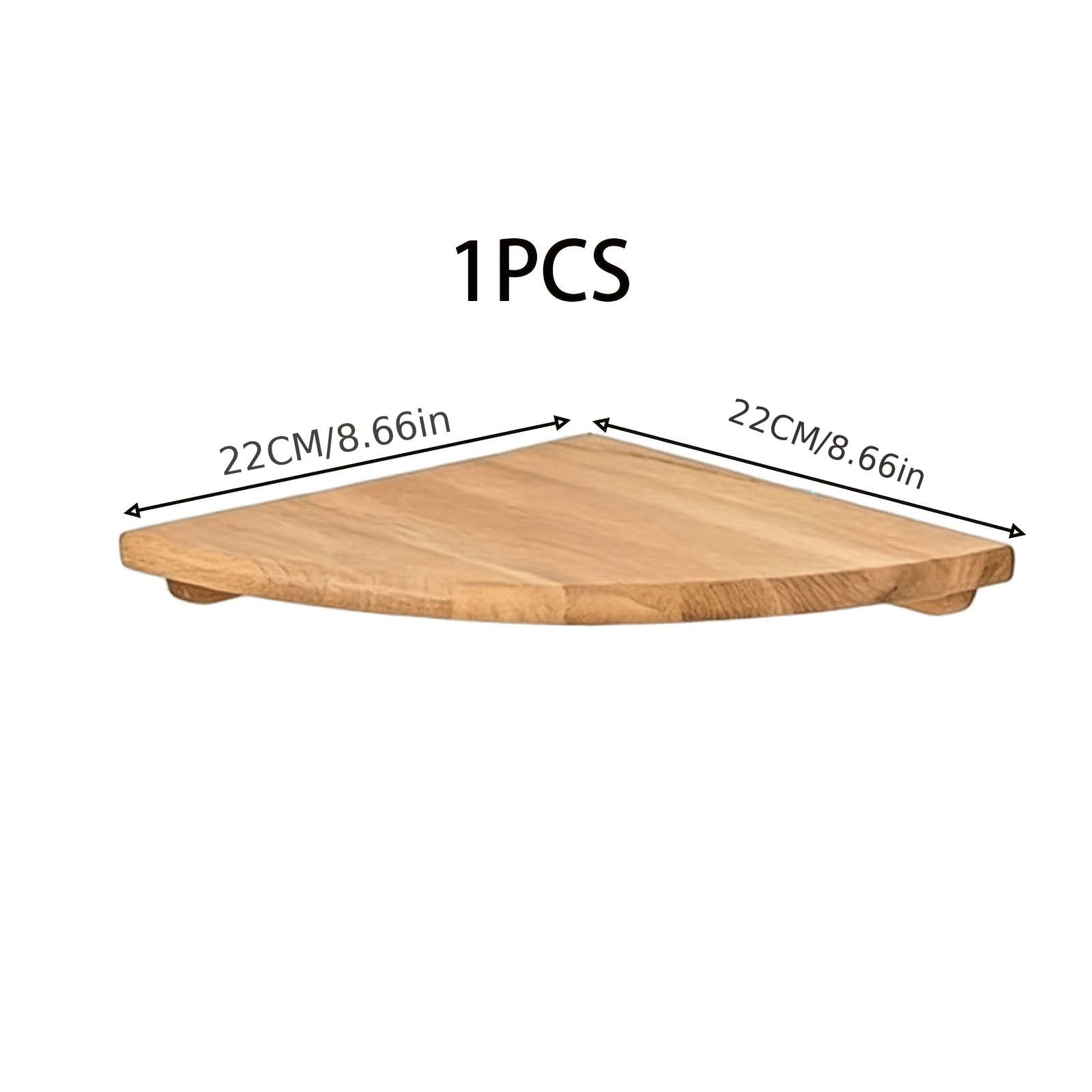TEMU 1pc/2pcs/3pcs Estantes de esquina de madera, Estantes de esquina flotantes, Estantes flotantes de madera, Estantes de esquina montados en la