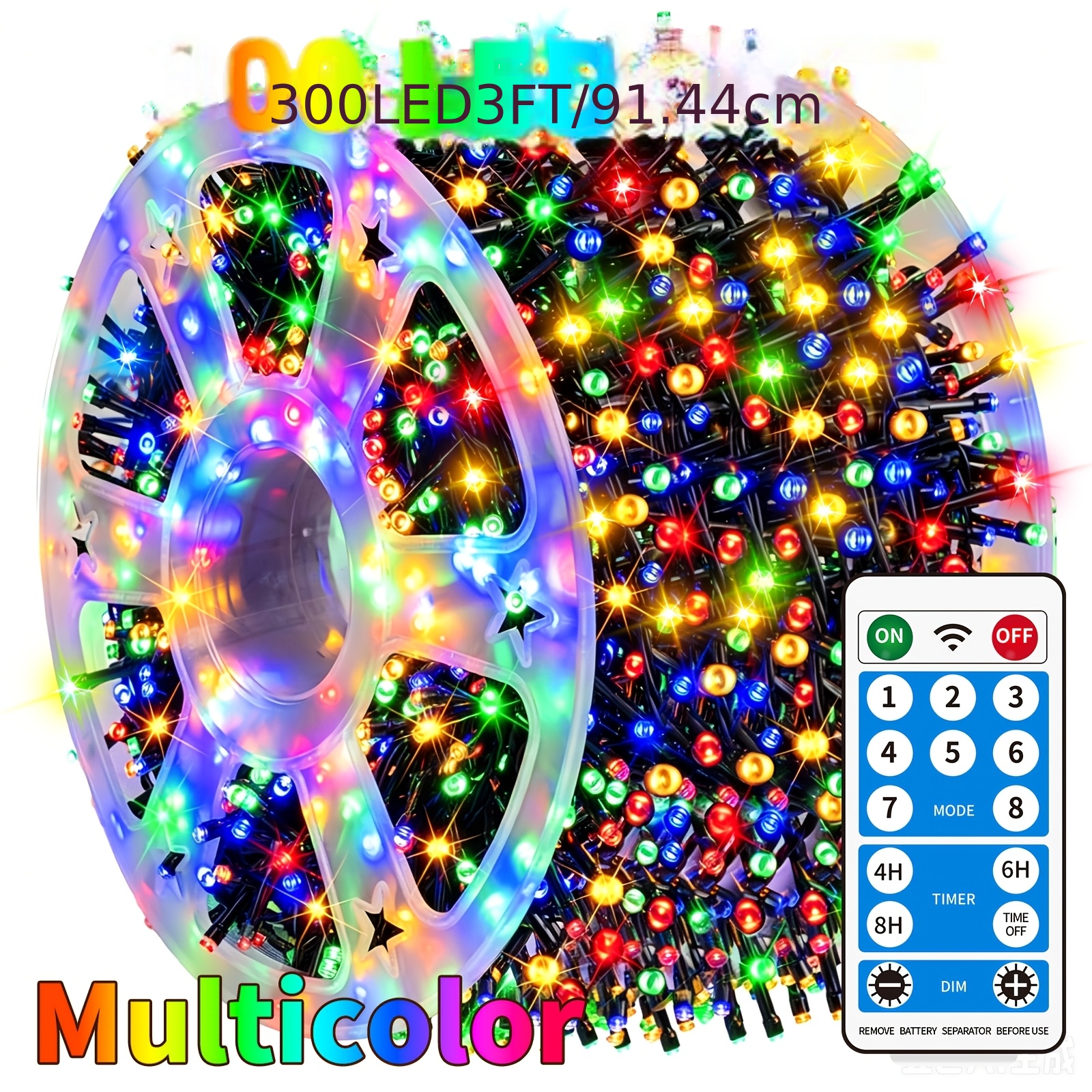 TEMU Solar Powered 98ft 300 Led Rope Light High-end Villa Solar Outdoor 8 Extra Long Indoor And Outdoor Decorative Lighting For Bedroom Party Wedding