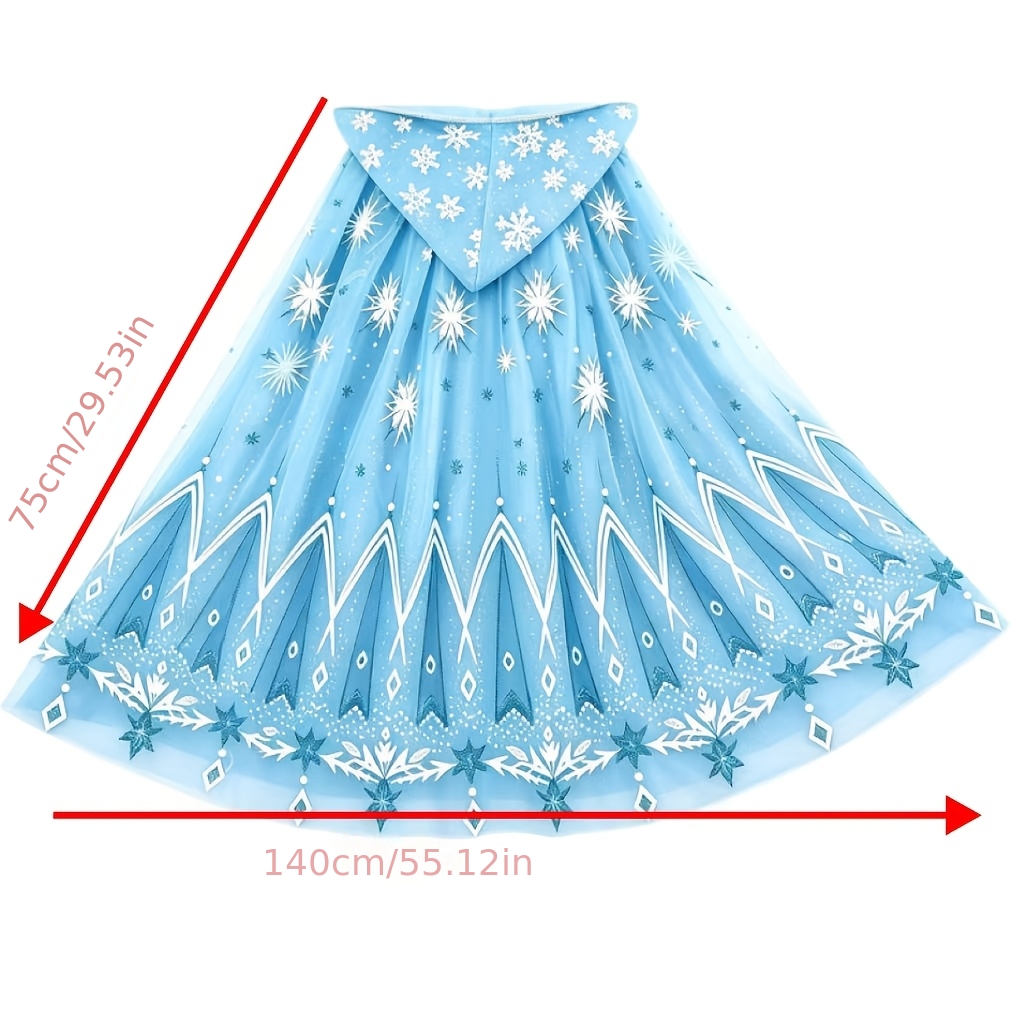 TEMU 1pc Halloween Nouveauté Costume Cape Accessoire de Performance de Neige Tulle Cadeau d'Anniversaire Costume Cape