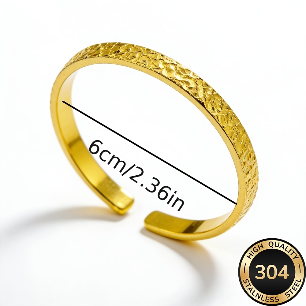 Women's 18K Golden Plated Retro Hammered Bracelet