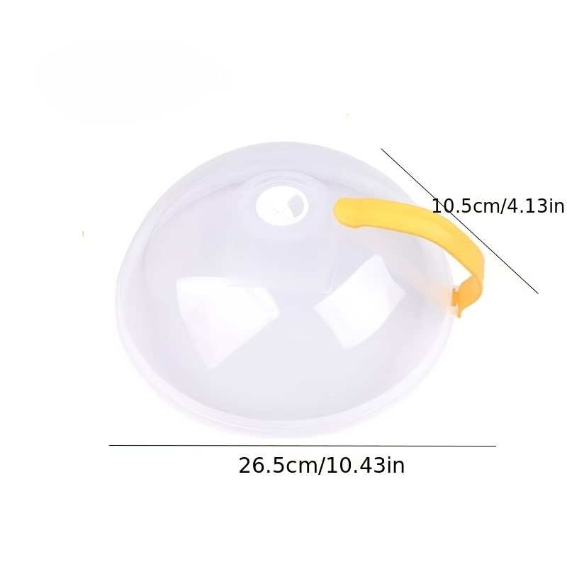 1pc/2pcs Microwave Food Cover, Transparent Food Cover, Oil And Microwave Heating Special Cover, Microwave Tray Cover With Steam Vent, Easy To Hold, Suitable For Microwave And Kitchenware