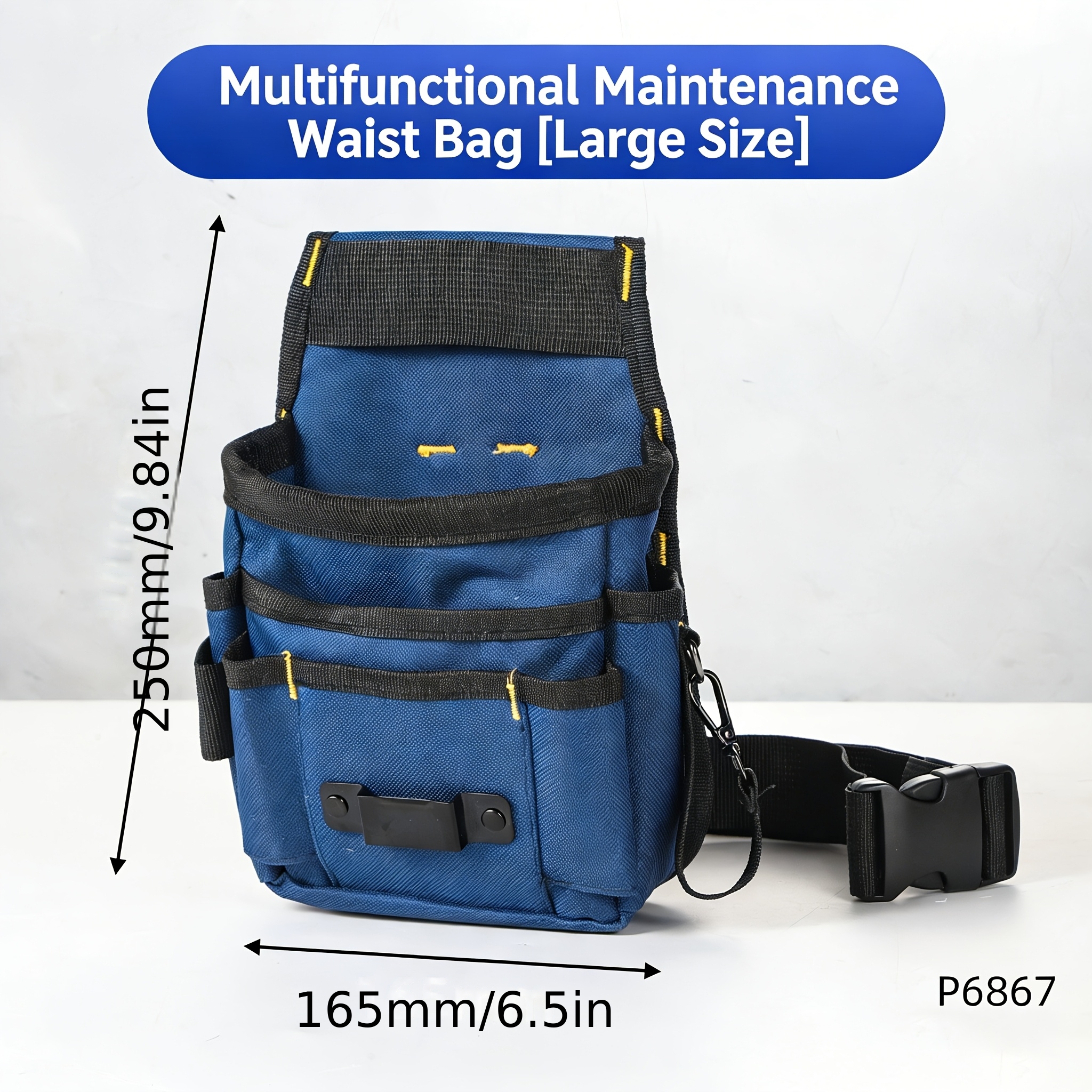TEMU NEWSHARK Sac de ceinture à outils robuste avec pochette de taille multi-poches - Organisateur d'outils adapté aux électriciens, menuisiers,