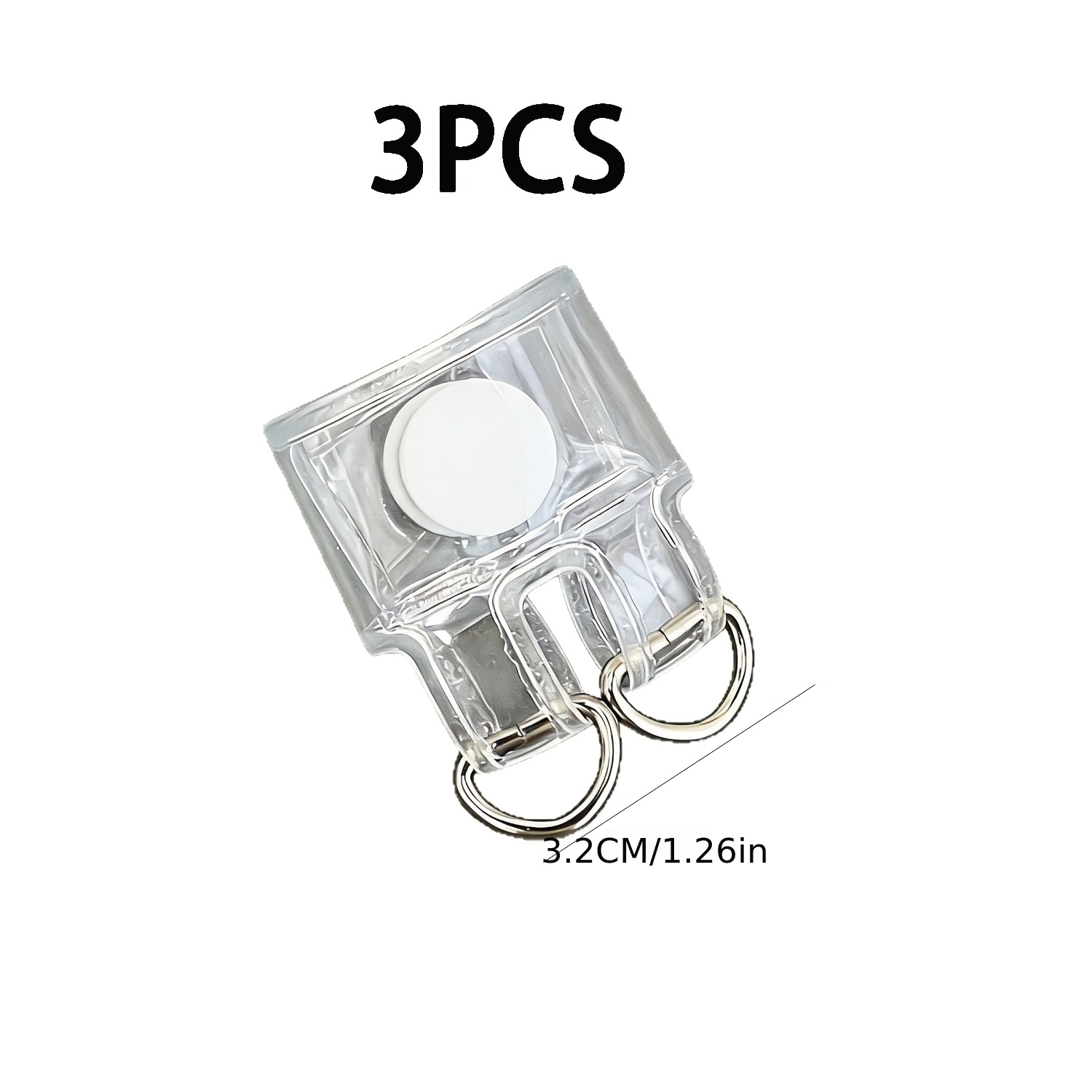TEMU 3pcs Transparent Pvc Bag Charm Extension Buckles, Pain Packaging Ornament Hooks, Non-damaging Bag Multi-charm Extension Hooks, Star Trading Card