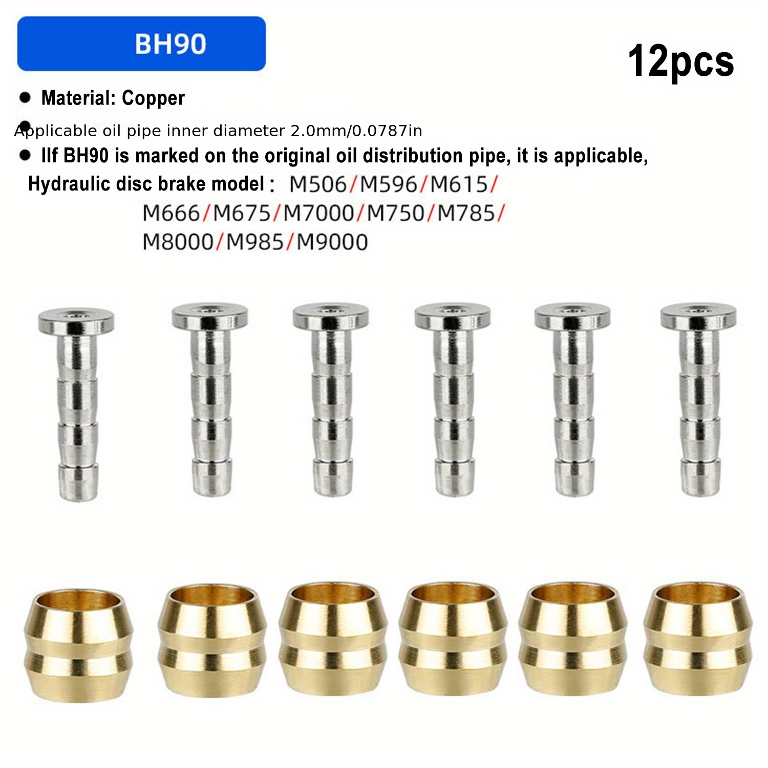 TEMU Testa a spina per ago olio per bici da /mountain bike - Compatibile con connettore dritto per tubo 'olio BH59/BH90