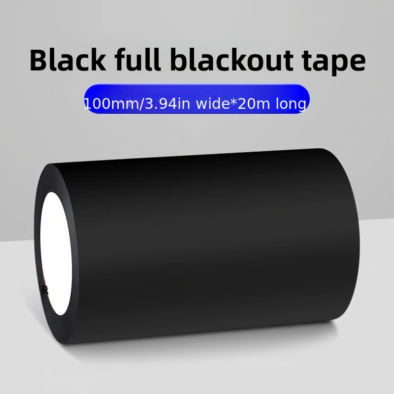E-shop 20 Meter langes schwarzes Lichtschutz- und Wärmeisolierband, lichtundurchlässiges und auskragungsfreies Vollabdeckungs-Sonnenfolie für Fenster,