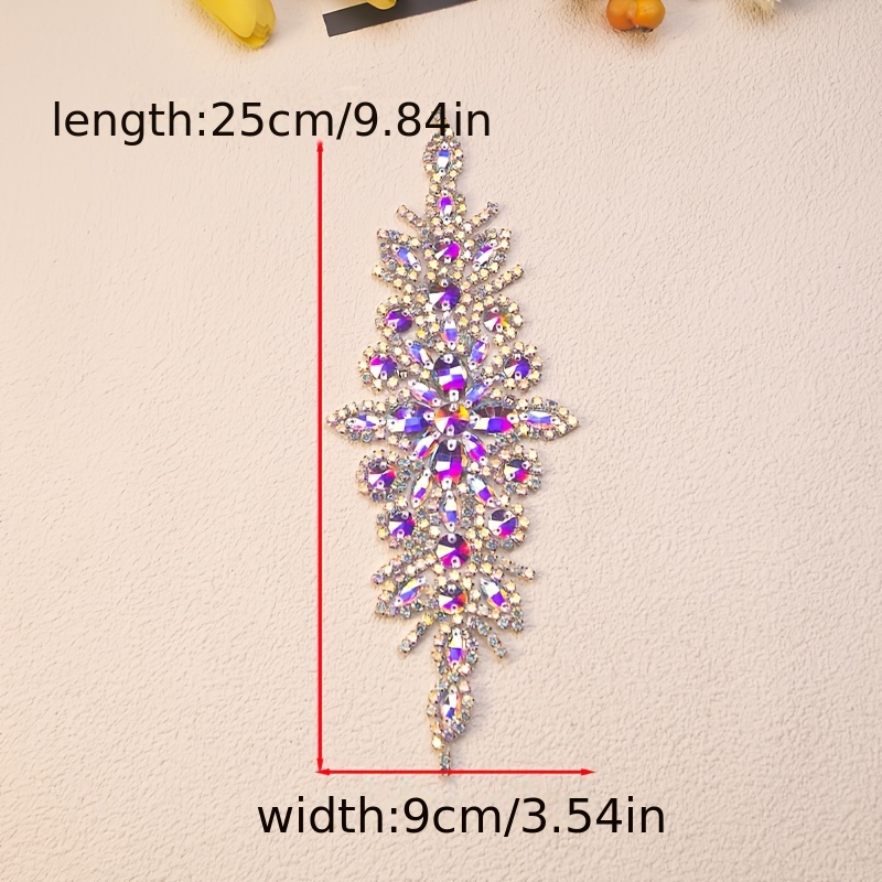 High-Grade Rhinestone Decal Bride Waist Seal Adhesive Patch