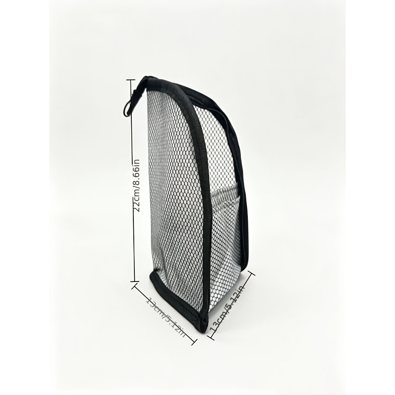 TEMU Compact Thickened Mesh Cosmetic Bag Large Capacity Octagon Toiletry Bag Portable Small Item Storage Pouch