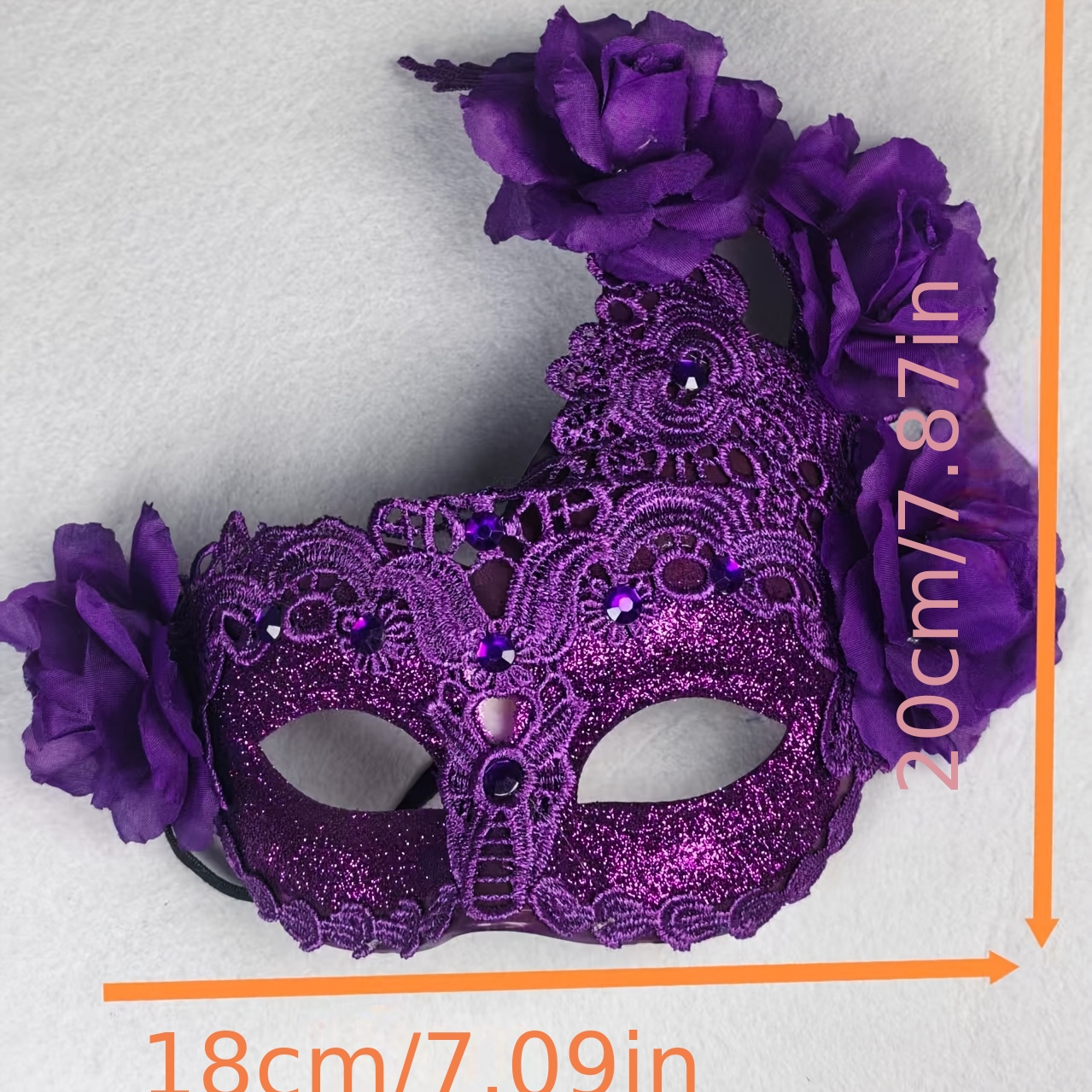 TEMU Purple Halloween Decorative Mask