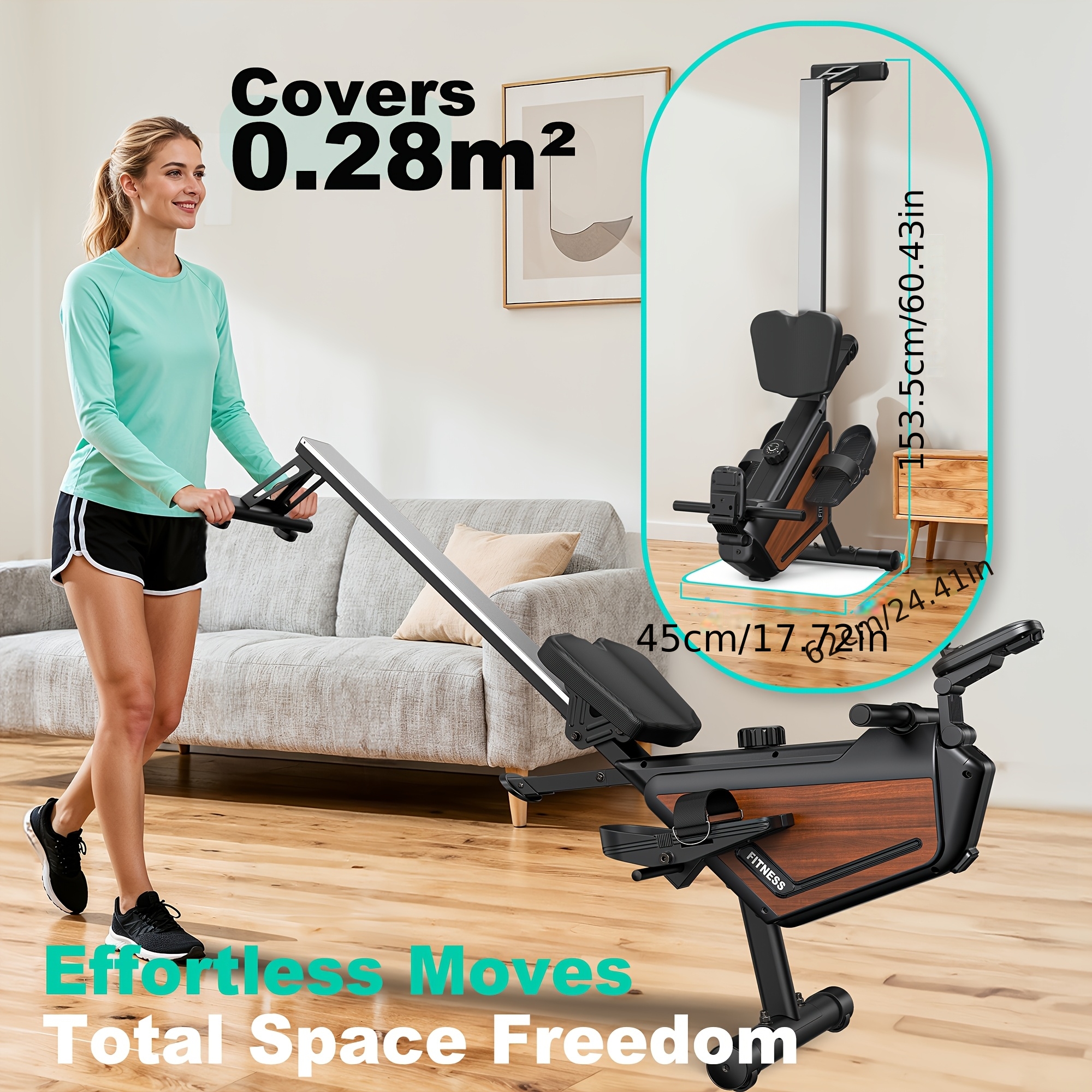 1 VOWVIT Opvouwbare Roeimachine voor Thuis