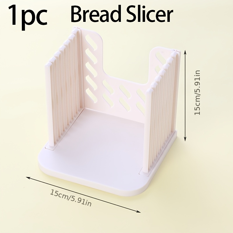 TEMU 1pc Bread Slicer Toast Rack, Adjustable Bread Slicing Guide, Toast Cutter, Home Baking Supplies, Kitchen Gadget For Homemade Bread