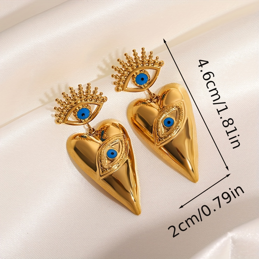 Vintage Devil's Eye Pendant Earrings, Exquisite Gift for Halloween