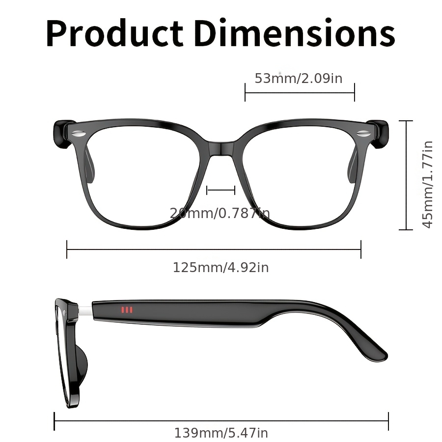 2026 AI Audio Smart Glasses - Real-Time Voice Translation, Wireless Music And Calls, Fashion Smart Glasses, Ideal Valentine S Day, Birthday And Festival Gift for Men Women