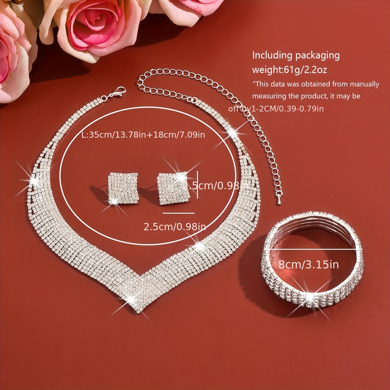 Atmospheric Elegant Women's Jewelry Set with Necklace and Earrings
