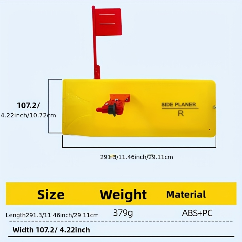 push button large size clip flag   downrigger boat striper offer shore planer board for trolling fishing