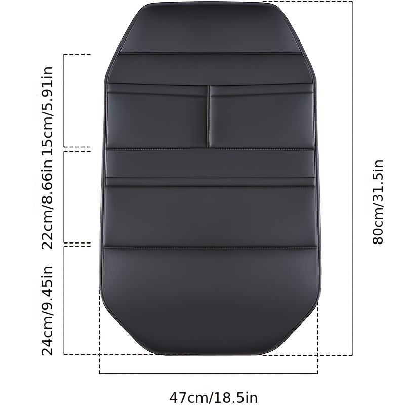 One/2pcs Car Seat Back Organizer, PU Leather Material, Rear Row Kick-Proof, Easy to Clean, Multi-Functional Storage, Multiple Colors Available