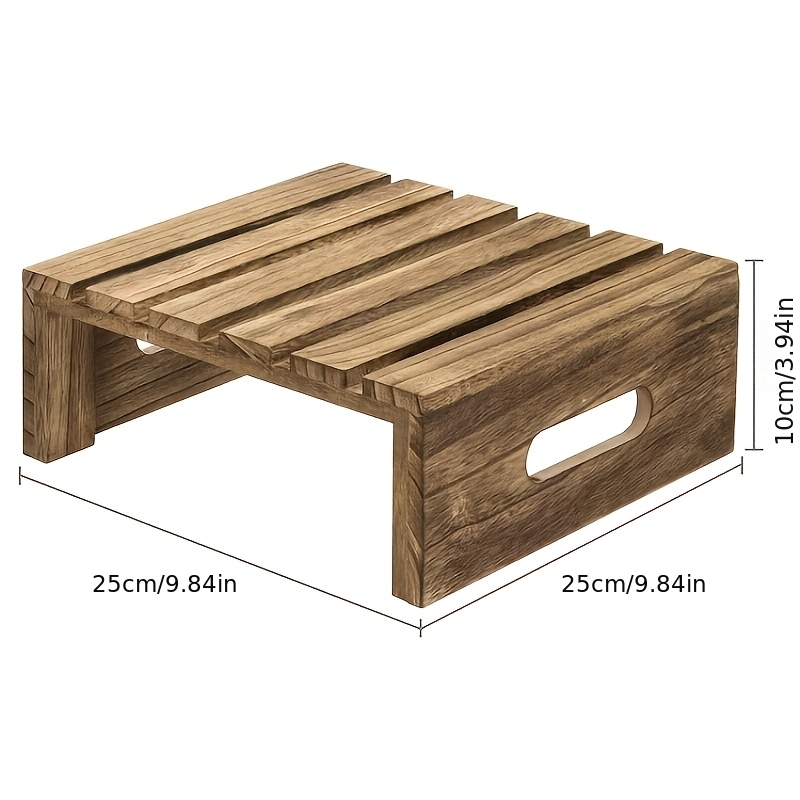 E-shop 2er-Set Dessert-Display-Basis, rustikales Outdoor-Hochzeits-Aufbewahrungsregal, Holz-Vitrinenregal