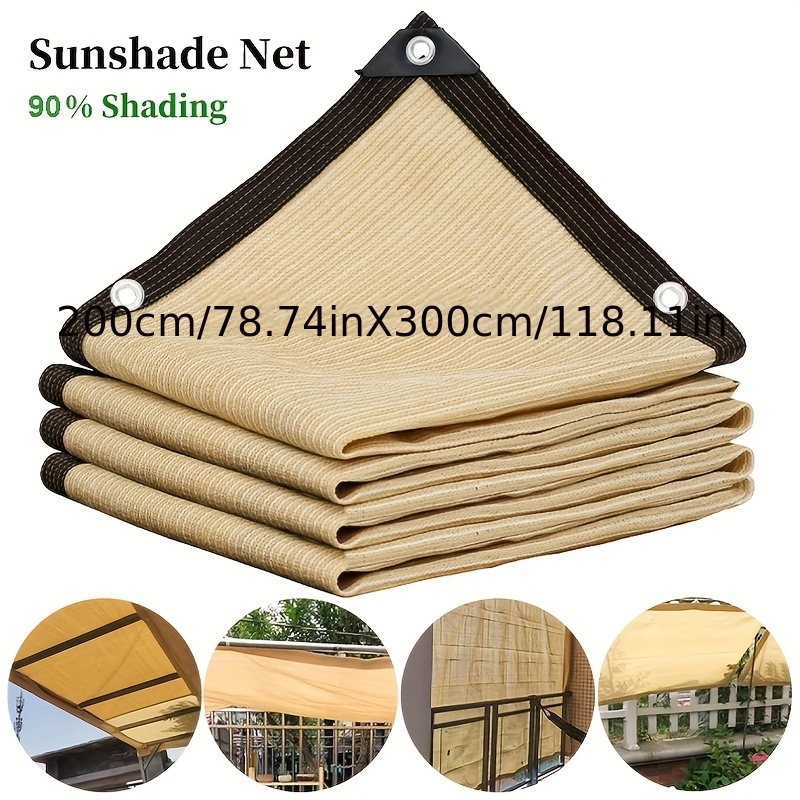 TEMU Plant Shade Net 93% Shading, Shade Net Cover For Dog Kennels And Chicken Coops, High-density Material Is Breathable, Copper Eyelets Make