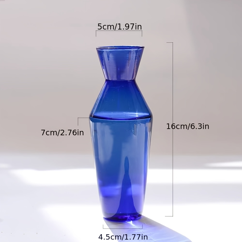 TEMU de cristal individual para flores hidropónicas secas, vertido a para arreglos de una sola rama, de cristal sin PVC para de mesa, minimalista