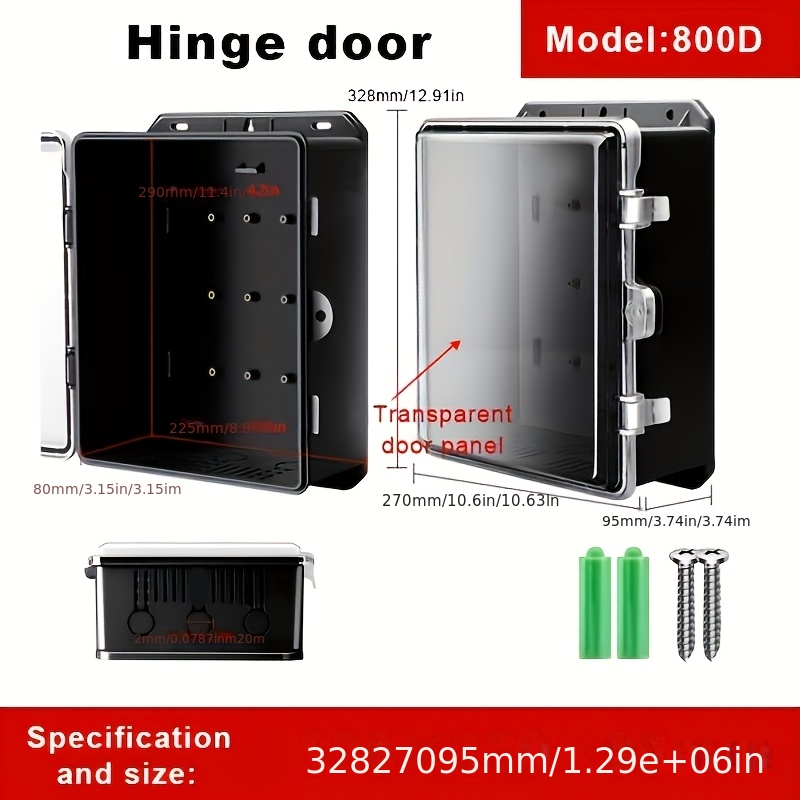 TEMU Electrical Junction Box, Weatherproof Wall Bracket With Cover For Outdoor Use