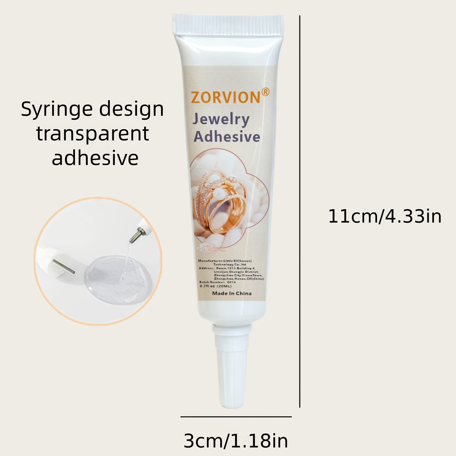 Jewelry Adhesive for Bonding Pearls, Rhinestones, and Gemstones