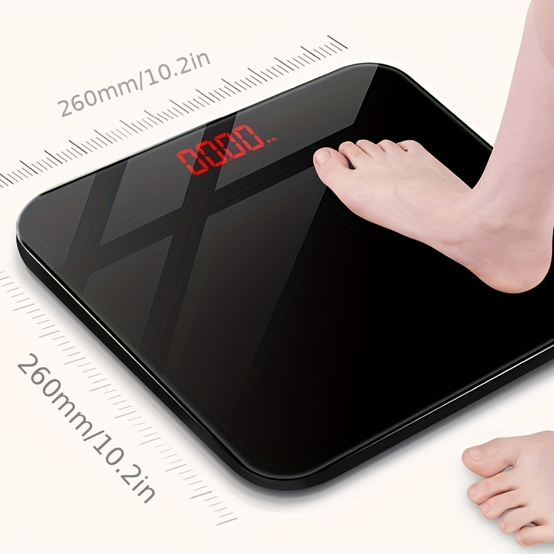 High Precision Bathroom Scale | Electronic Scale with Accurate Measurement, LED Display, Temperature Indicator, Switchable Kg/Pound, Super Wide Platform, High Hardness Glass, Suitable for Gym, University Dormitory, Home Use - Image 3