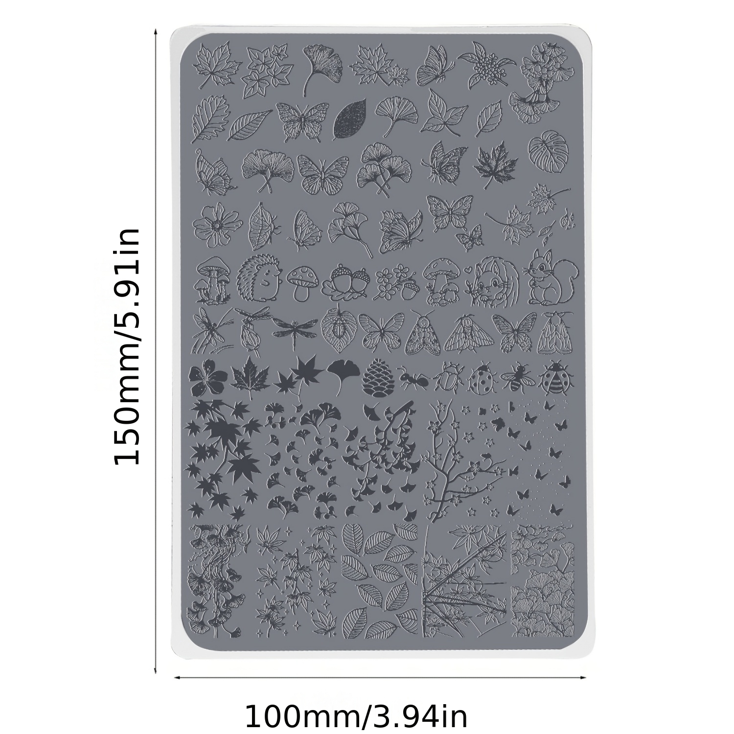 Maple Leaf & Ginkgo Leaf Nail Art Stamping Plate
