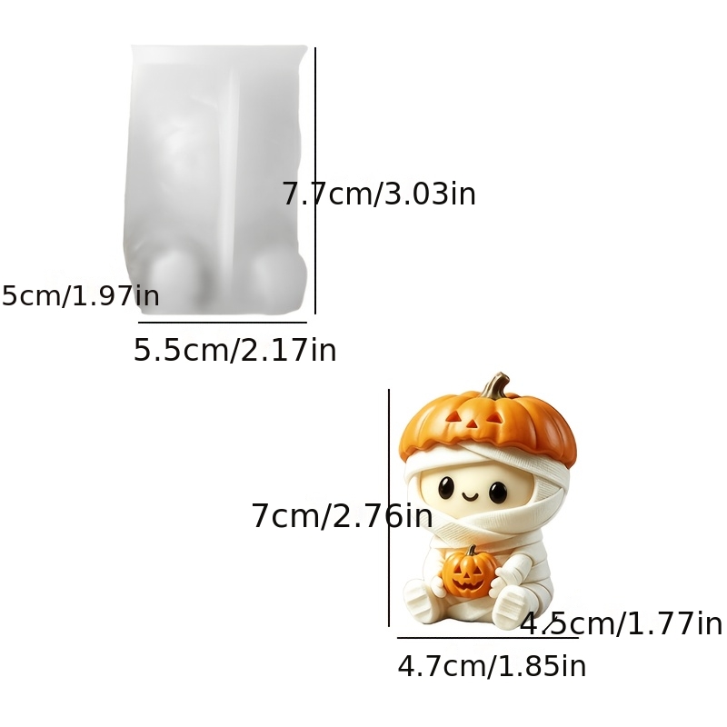 TEMU Silicone Molds For Halloween Pumpkin Figurines And