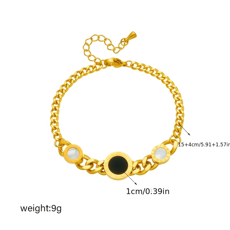 Women's Roman Numeral Cuban Chain Bracelet