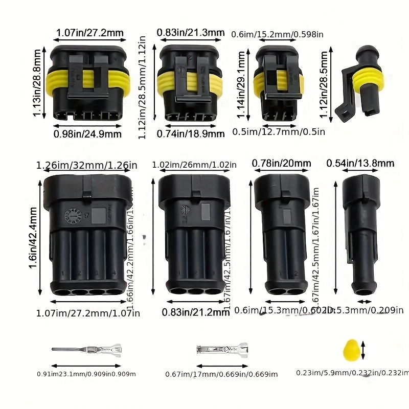 355pcs Automotive Wire Plug Terminals for Electrical Connectors