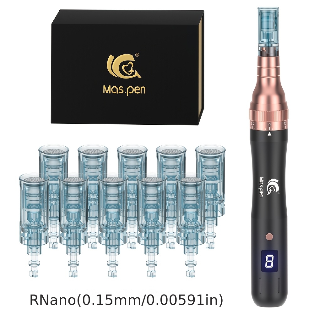 Versatile Derma Pen/ Featuring 10 Replacement Tips Of 0.15mm, Elegantly Packaged In A Gift Box, Perfect For Beauty Treatments